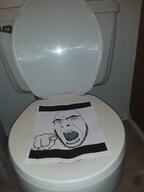 glasses hand irl open_mouth pointing pointing_at_viewer soyjak stubble toilet variant:cobson // 946x1261 // 70.6KB