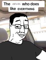 clothes glasses instagram like opposite side_eye soyjak text trend:aryan variant:chudjak // 465x595 // 201.5KB