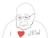 closed_mouth clothes crying glasses heart i_love judaism soyjak stubble text variant:unknown // 897x693 // 64.5KB
