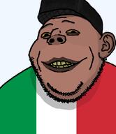 artist:emerald big_lips bloodshot_eyes brown_skin ear flag:italy italy looking_at_you meta:countrywars pompadour series:shitalians shitalian shitaly stubble subvariant:gapealien subvariant:italimutt transparent_background trend:slopjak variant:gapejak yellow_eyes yellow_teeth // 720x832 // 57.1KB