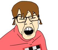 anime closed_eyes clothes glasses hair madotsuki open_mouth soyjak variant:feraljak video_game white_skin yume_nikki // 2148x1848 // 166.2KB