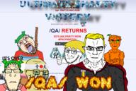 4chan 4cuck ack asian badge bloodshot_eyes buff closed_eyes closed_mouth clothes crying flag flag:japan flag:minor_attracted_person froot gem glasses great_cuckset green_hair grey_shirt hacker hanging hatsune_miku headband its_over japan japanese_text jp_(4chan) lipstick looking_at_you multiple_soyjaksu muscles muscular_male mustache nate open_mouth orange_shirt orange_skin pedophile punch qa_(4chan) red_eyes red_shirt rope sharty smile smirk smug soyjak soyjak_party soyteen squinting stem stubble subvariant:chudjak_front subvariant:muscular_chud subvariant:unbotheredchud suicide text the_great_cuckset tongue variant:bernd variant:chudjak variant:markiplier_soyjak variant:soyak victory white_skin yellow_hair yellow_teeth // 2326x1564 // 2.3MB