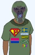 Doomguy Pacificist-A(user) ack autism bisexual cheetos coomer dirty dirty_clothes doom helmet lgbt maggots mask mouth_open open_mouth porn rule34 screaming soyjak_blog superman sweating sweden tongue variant:tewi // 500x789 // 139.0KB