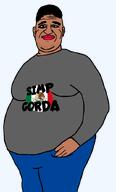 edit fat fat_fuck fat_nigger fatass ginacarlo_collado jeans mexican_flag meximutt simp soyjak thepixelrobot traced variant:unknown // 508x843 // 34.4KB