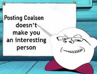 arm cartoon dreamworks fact foot glasses hand holding_object kirby meme smile smirk smug soyjak text variant:gapejak // 600x457 // 107.1KB