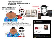 america_first angry animal aryan aspie beast blue_eyes brown_skin catholic friendship great_helm groyper hannah_pearl_davis judaism kike mexico mudshark nick_fuentes nigger open_mouth orthodox_cross paint paintbrush pearl_davis pointing red_eyes screaming spanish_text subvariant:meximutt_front2 talmud tranny_artstyle twitter unbothered uniate variant:chudjak variant:meximutt vatican white_skin // 5864x4238 // 5.7MB
