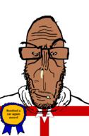 award booger brown_skin country countrywar crying european flag flag:northern_ireland glasses hair mucus mutt northern_ireland red_eyes soyjak stubble subvariant:euromutt sweater text variant:markiplier_soyjak // 591x900 // 33.2KB