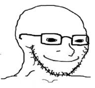 glasses hijak smile soyjak stubble variant:soyak // 392x362 // 26.2KB