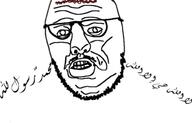 arabic_text bald cheek_lines forehead_mark glasses mustache stubble teeth variant:unknown white_background // 732x470 // 56.1KB