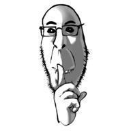 closed_mouth glasses hand ominous stubble subvariant:hornyson variant:cobson white_background // 1080x1080 // 257.5KB