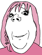 aliased clothes daddy's_girl female femjak hair makeup pink_hair remastered series:remastered_soyjaks smile soyjak subvariant:gapejak_female variant:gapejak // 640x825 // 22.0KB