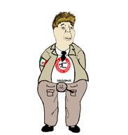 clothes mexican_twink orange_hair pol_(4chan) shoe smile suit variant:chudjak // 1087x1141 // 103.2KB