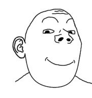 closed_mouth ear smile soyjak subvariant:shrimpish variant:gapejak wholesome_egg // 686x726 // 54.0KB