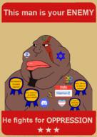 Warrior-Z(user) autism award brown_skin closed_mouth discord facial_mark flag:transgender_pride_flag forehead_mark looking_to_the_left spade star_and_crescent star_of_david transheart variant:meximutt // 518x729 // 116.3KB