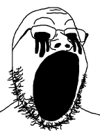 black_eyes creepy crying distorted glasses horror nose open_mouth scary soulless stubble tear tears_of_joy variant:gapejak // 600x800 // 9.1KB