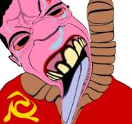 ack angry bloodshot_eyes communism crying distorted flag:soviet_union hammer_and_sickle hanging open_mouth pink_skin rope soyjak subvariant:chudjak_front suicide tongue variant:bernd variant:chudjak vein white_background // 768x719 // 420.8KB
