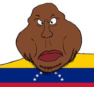 brown_skin closed_mouth fat flag flag:venezuela lips obese soyjak stubble subvariant:meximutt_front variant:meximutt venezuela venezuelan_(user) // 918x845 // 31.7KB