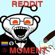 antenna atheism badge black_lives_matter clothes cum fist flag gay glass glasses hand holding_object lgbt meta:pornographic_content necktie nsfw open_mouth orange_eyes penis raised_fist_(symbol) reddit soyjak stubble suit text variant:snoojak // 1024x1024 // 417.9KB