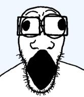 beard glasses no_teeth open_mouth smg4 soyjak variant:unknown // 281x325 // 3.4KB