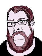 brown_hair closed_mouth clothes fat glasses grey_eyes neutral tshirt variant:cobson vaush // 814x1071 // 102.5KB