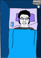 bed bedroom blanket charger crying glasses man message outlet phone read sad sick_ass_hair subvariant:chudjak_front variant:chudjak window woman // 489x679 // 95.1KB