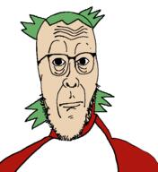 4chan anime closed_mouth clothes glasses green_hair hair manga neutral stubble variant:cobbert yotsoyba // 517x564 // 14.8KB