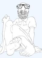 barefoot bow dress foot glasses smile sock stubble variant:israeli_soyjak yuzugin // 3011x4195 // 656.8KB