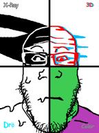 3d colorful drip meme self_insert subvariant:neutralplier tiktok trend variant:markiplier_soyjak xray // 600x800 // 25.0KB