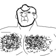 angry buff chest_hair ear frown hair hairy soyjak stubble threatening unibrow variant:ishish_soyak_ears // 1600x1600 // 184.1KB