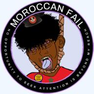 badge black_skin clothes ear hair hanging hat mickey_mouse morocco open_mouth rope soyjak suicide text tongue variant:kuzjak // 551x552 // 146.6KB