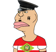 adams_apple arm brazil clothes flag flag:santa_catarina green_eyes hitler_mustache meta:not_fucking_flagspam mustache nazism santa_catarina schutzstaffel series:brazilmutt_states ss_runes subvariant:brazilmutt transparent_background variant:meximutt // 888x818 // 123.7KB