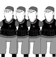 4soyjaks anti_froot anti_nusoicacaist_front army helmet jakparty_soy smiley_face soldier variant:gapejak // 1000x1020 // 43.0KB