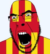 angry british england flag flag:northumberland_county glasses hair looking_to_the_left northumberland open_mouth soyjak stubble teeth thick_eyebrows united_kingdom variant:cobson // 721x789 // 23.3KB