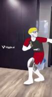 ai_generated dance glasses irl nate natejak smug soyjak stubble tiktok variant:soyak viggle viggle_ai yellow_hair // 173x320 // 5.0MB