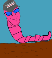 admin buddy cap clothes dirt doll doll_(user) glasses hat series:animaljaks soil stubble subvariant:wholesome_feraljak variant:feraljak worm worms // 900x1000 // 125.6KB
