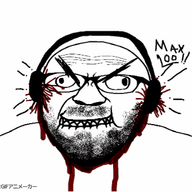 angry animated beard biting_lip blood bulging_eyes cross_eyed ear glasses headphones soyjak variant:cirrus // 400x325 // 454.1KB