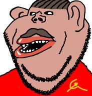 amerimutt communism communist_party_of_ussr eyes hammer_and_sickle joseph_stalin mustache red_shirt soviet_union stalinism subvariant:impish_amerimutt variant:impish_soyak_ears // 375x394 // 62.8KB