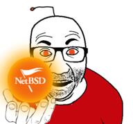 BSD antenna clothes confused glasses hand holding_object logo netbsd orange_eyes orb perro_hold reddit redditard soyjak stubble technology text variant:el_perro_rabioso // 430x400 // 116.1KB