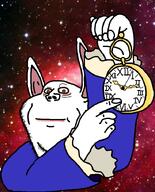alice_in_wonderland clock closed_mouth clothes ear eyes meme no_glasses rabbit rabbit_ears stubble time variant:impish_soyak_ears white_skin // 579x718 // 293.3KB