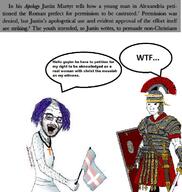 castration christian_cross christianity jewish_nose purple_hair roman_empire roman_legionary tranny transgender_flag variant:soyak // 726x764 // 414.2KB