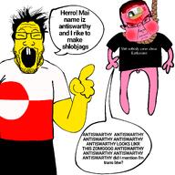 angry antiswarthy_(namefag) hanging leaking namefags red_eyes red_skin seething shitnobodycaresabout subvariant:chudjak_front tiny_penis twp variant:bernd variant:chudjak variant:markiplier_soyjak variant:soytan // 2048x2048 // 585.5KB