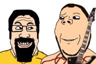 are_you_soying_what_im_soying band chop_suey daron_malakian guitar serj_tankian smile system_of_a_down variant:gapejak variant:markiplier_soyjak // 1200x800 // 265.3KB