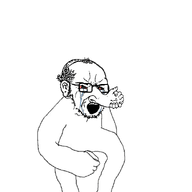 animated arm bloodshot_eyes crying dance ear glasses hand judaism large_nose leg open_mouth selfish_little_fuck soyjak stubble variant:soyak // 600x900 // 792.0KB