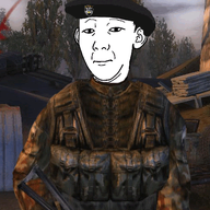 animated arm army beret camouflage closed_eyes closed_mouth ear eyelids kuz pistol rifle soyjak stalker text ukraine uniform variant:kuzjak video_game // 492x539 // 1.3MB