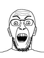 austin_evans bald ear eyebrows glasses open_mouth soyjak stubble variant:unknown // 280x370 // 2.9KB