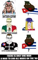 _of_spades ace blacked blush brown_eyes brown_hair brown_skin communism countrywar cuba cuba_vs_puerto_rico_vs dick euromutt eyelashes ferdinanddist(namefag) fidel_castro first_'ru_world_war flag:confederate_battle_flag flag:cuba flag:mexico flag:nationalist_party_of_puerto_rico flag:puerto_rico glasses hammer hand hands_up israel_vs_cuba judaism looking_up meta:tagme mutt nails nigger nosebleed obsession penis puerto_rico queen_of_spades rotten_teeth shitskin soyjak star_of_david stubble subvariant:euromutt subvariant:jewmutt subvariant:jewmuttmutt subvariant:jewslut subvariant:meximutt_front texas_vs_mexico texas_vs_puetro_rico toonsoy_(namefag) trend:aryan variant:feraljak variant:meximutt worldofsoyim(namefag) // 2607x4065 // 2.5MB