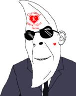 bwc clothes ear glasses heart moonman necktie queen_of_hearts smile soyjak suit sunglasses tattoo text variant:cobson // 926x1160 // 79.3KB