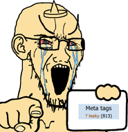 bloodshot_eyes condiment crying custard custard_(user) ear finger glasses hand holding_object long open_mouth pointing pointing_at_viewer soybooru soyjak stubble subvariant:crying_soyak subvariant:crying_soyak_ears text variant:soyak white_background // 1453x1511 // 88.9KB