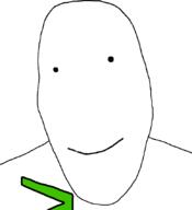 arrow closed_mouth no_glasses no_nose soyjak variant:cobson // 775x849 // 12.5KB