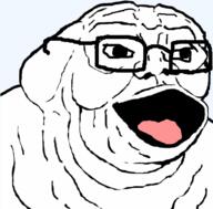 glasses open_mouth soyjak template tongue variant:et // 626x617 // 119.9KB